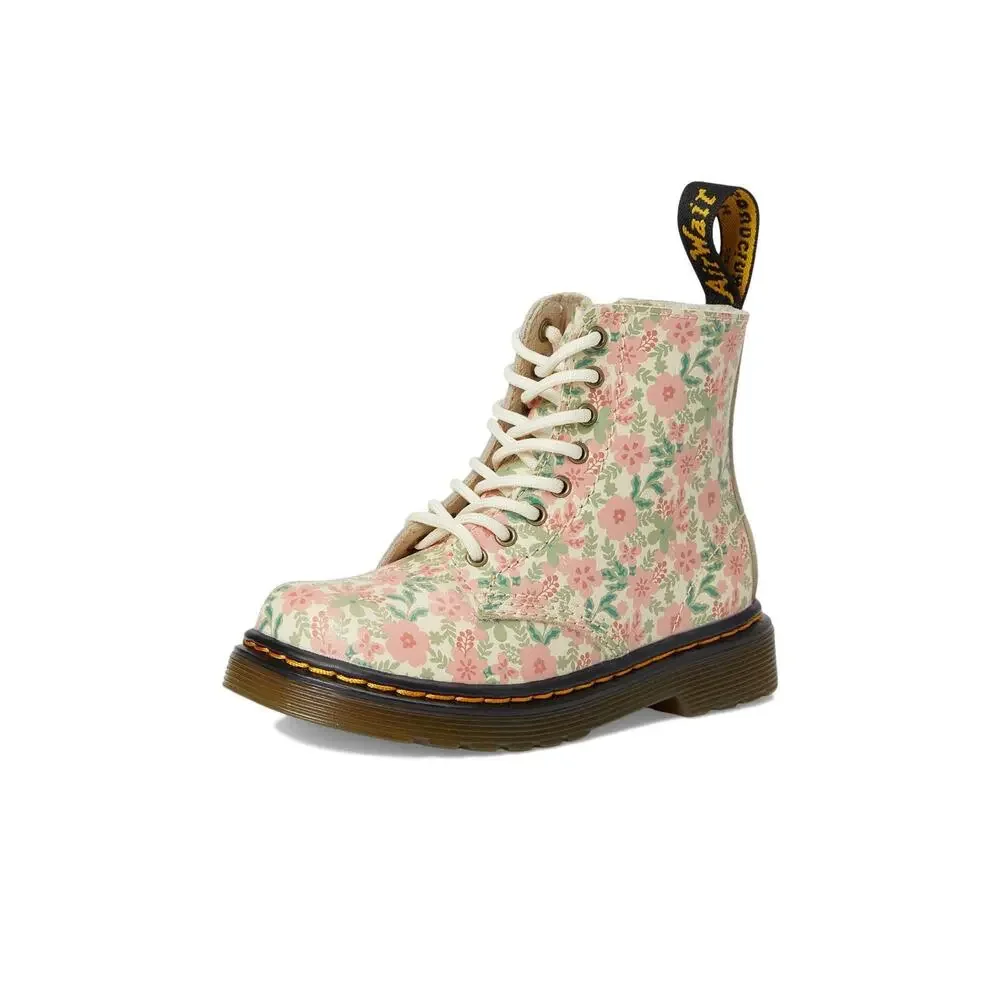 DR. MARTENS GIRLS 1460 PASCAL (TODDLER) FASHION BOOT,CLOUD CREAM FLORAL PRINT, 9